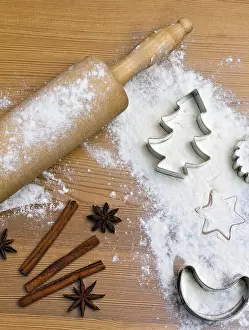 Christmas Biscuits Stampe: Baking biscuits and biscuits during Advent