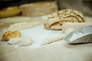 Yeast Dough Preparation Stampe: Baking bread
