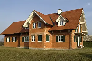 Residential Building Stampe: Bare brickwork