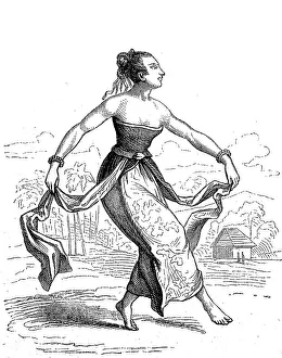 Southeast Asian Ethnic Group Stampe: Bayadere, exotic dancer from Java