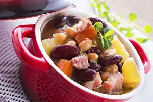 Vegetarian Meal Stampe: Beans soup