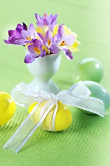 Spring Awakening Flowers Stampe: Beautiful Crocuses for Easter and eggs