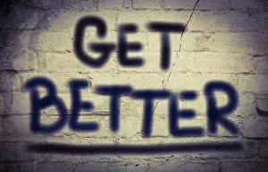 Economic Crisis Recovery Stampe: Get Better Concept