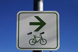 Directional Sign Post Stampe: Bicycle guide post