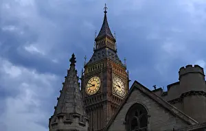 Famous Landmark In Europe Stampe: Big Ben, clock tower and clock