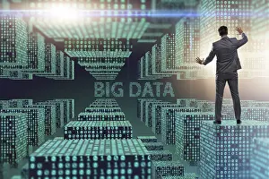 Big Data Concept Stampe: Big data concept with data mining analyst