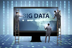 Big Data Concept Stampe: Big data concept with data mining analyst