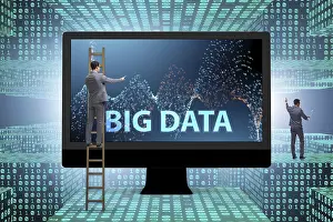 Big Data Concept Stampe: Big data concept with data mining analyst