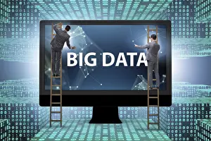 Big Data Concept Stampe: Big data concept with data mining analyst