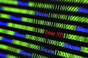 Computer Virus Symbol Stampe: Binary code with Error lettering
