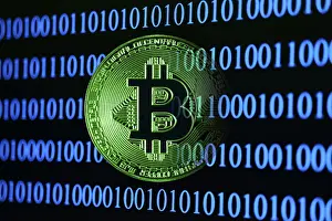 Bitcoin Binary Code Stampe: Bitcoin with binary code