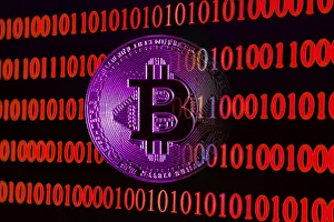 Bitcoin Binary Code Stampe: Bitcoin with binary code