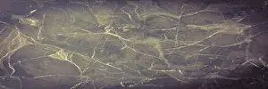 Deserted Indoor Space Photo Stampe: Black marble patterned texture background