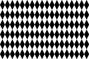 Bavarian Tradition Stampe: Black and white diamond pattern as background