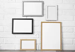 Concrete Structure Stampe: Blank frames wall
