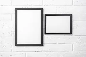 Empty Road Traffic Scene Stampe: Blank frames white wall