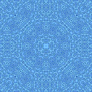 Geometrical Abstract Design Stampe: Blue background with abstract pattern