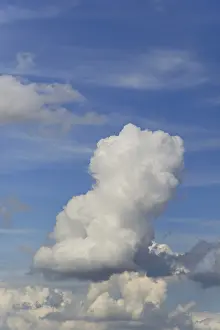 Blue Cloudy Sky Stampe: Blue cloudy sky, cloud formation