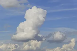 Cloud Formation Germany Stampe: Blue cloudy sky, cloud formation