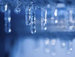 Icicle Formations Stampe: Blue icicles