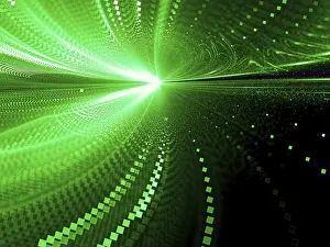 Arte Digitale Stampe: Via sfocata - immagine generata da computer astratta.
