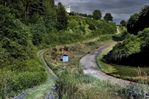 Inner German Border Stampe: Border fortification with column path