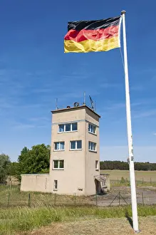 Inner German Border History Stampe: Former border tower of the GDR