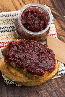 Empty Bakery Products Stampe: Bread with sweet cherry jam