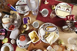 Empty Breakfast Plate Stampe: Breakfast On Table