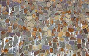 Full Frame Stone Wall Image Stampe: Bricked stone wall, background