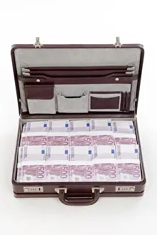 Briefcase Full Of Money Stampe: Briefcase full of banknotes