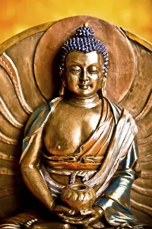 Buddhist Figure Stampe: Buddha statue