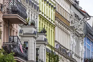 German Federal Republic Facade Stampe: Building with colourful facade on Oderberger StraBe