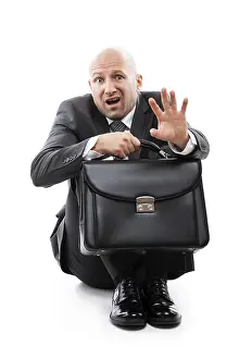 White Background Concept Stampe: Business problems and failure at work concept