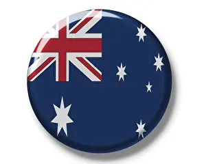 National Colors Badge Stampe: Button, flag of Australia