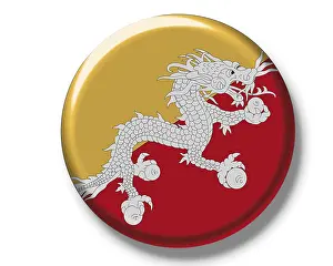 Immagini Correlate Stampe: Il bottone, bandiera del Bhutan.