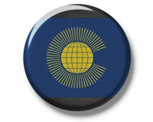 National Flag Cutout Stampe: Button, flag of Commonwealth