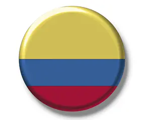 Ecuador Flag Stampe: Button, flag of Ecuador