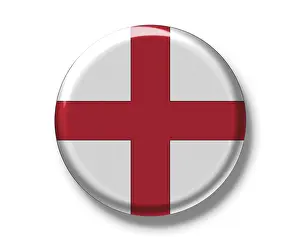 Cut Out National Symbol Stampe: Button, flag of England