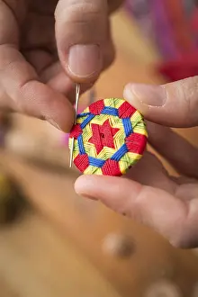 Handicraft Tool Stampe: Button maker stitching and wrapping green