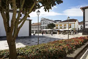Azores Travel Photography Stampe: Cafe Central in the main square