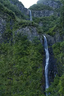 Deserted Rock Face Landscape Stampe: Cascata do Risco, Risco waterfall