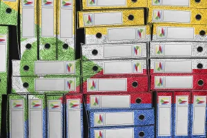 African Island State Flags Stampe: Comoros Flag Colors Folder Stack