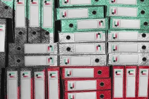 Western Asia Politics Stampe: Kuwait Flag Colors Folder Stack