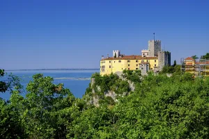 Italian Historical Landmark Stampe: Duino Castle, Castello di Duino Duino