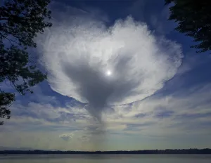 Lake Starnberg Stampe: Dramatic cloud structure, cloud