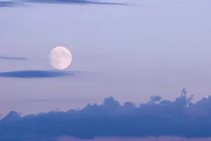 Deserted Evening Scene Germany Stampe: full moon