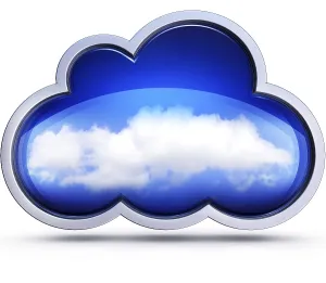 Cloud Computing Infrastructure Stampe: Rendering of a cloud computing concept