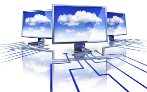 Digital Rendering Technology Stampe: Rendering of a cloud computing concept