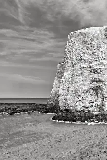 Rocky Shoreline UK Stampe: Chalk cliffs, cliffs at low tide